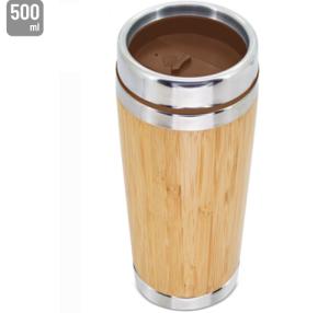 VASO TERMO BAMBU DOBLE CAPA 500ML "CUE"