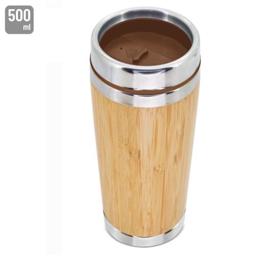 VASO TERMO BAMBU DOBLE CAPA 500ML "CUE"