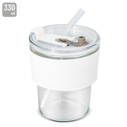 VASO 330 ML CON PAJITA DE CRISTAL "DELICATESSEN"