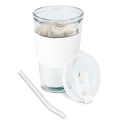VASO 450 ML CON PAJITA DE CRISTAL "DELICATESSEN"