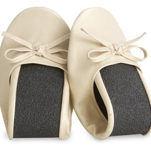 ZAPATILLA PLEGABLE ORO (12 PARES) "BALLET"