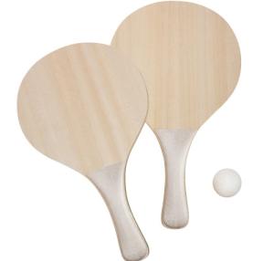 SET PALAS DE PLAYA MADERA Y FIBRA DE TRIGO "YAIZA"