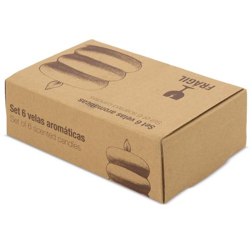 SET DE 6 VELAS AROMATICAS "SHERA"