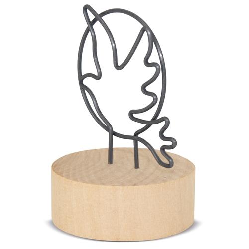 MEMO CLIP CON BASE DE MADERA "ESPIRITU"