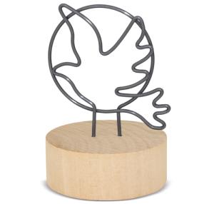 MEMO CLIP CON BASE DE MADERA "ESPIRITU"
