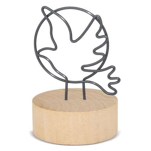 MEMO CLIP CON BASE DE MADERA "ESPIRITU"
