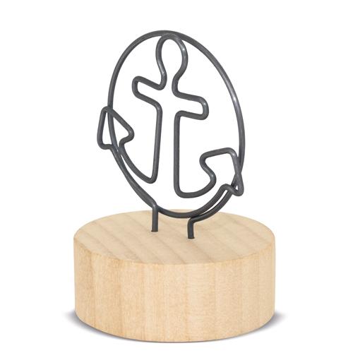 MEMO CLIP CON BASE DE MADERA "ANCORA"