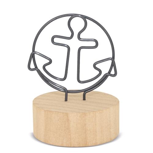 MEMO CLIP CON BASE DE MADERA "ANCORA"