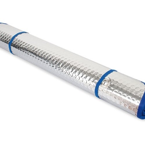 PARASOL METALICO COCHE 2 CARAS RIBETE AZUL
