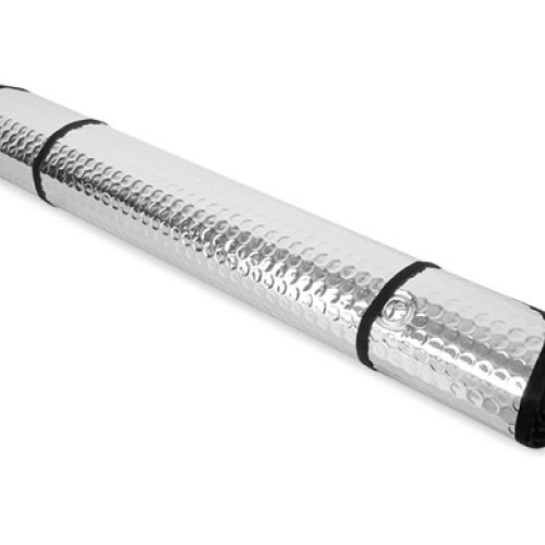 PARASOL METALICO COCHE 2 CARAS RIBETE AZUL