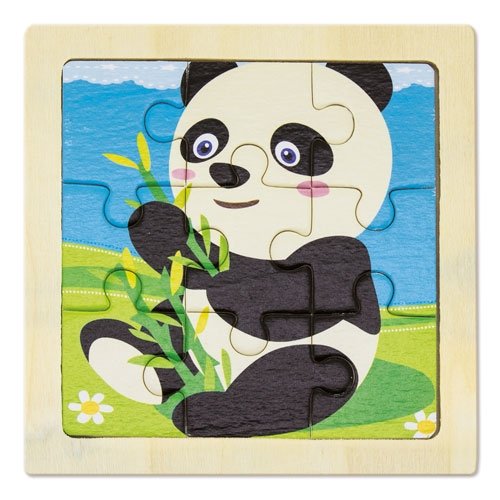 SET DE 5 PUZZLES EN MADERA NATURAL "JUNIOR"