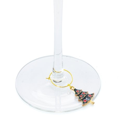SET DE 6 AROS NAVIDENOS PARA COPAS "BRINDIS"
