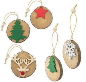 SET ADORNOS DE MADERA (5 PCS) "LOPPI"