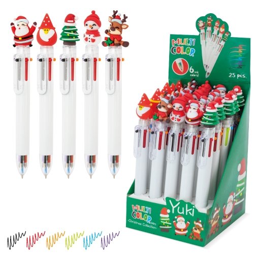 SET NAVIDENO BOLIGRAFOS MULTICOLOR 