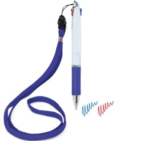 BOLIGRAFO 2 COLORES CON LANYARD "BISSKAR"