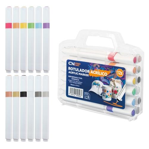 SET 12 ROTULADORES ACRILICOS &quot;KOLORIN&quot;
