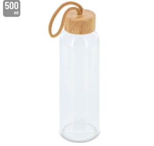 BOTELLA CRISTAL TAPON BAMBU "BLIS"