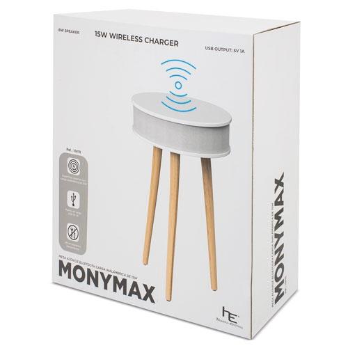 MESA ALTAVOZ BLUETOOTH CON CARGA INALAMBRICA &quot;MONYMAX&quot;