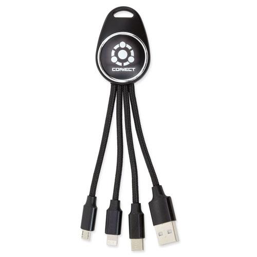 CARGADOR DE LUZ LED 3 EN 1 &quot;TECHNO&quot;