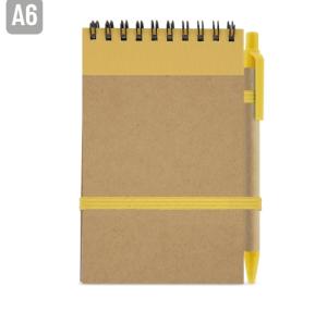 BLOC DE NOTAS CON BOLIGRAFO RECICLADO "MAEL"