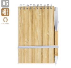 BLOC BAMBU CON BOLIGRAFO NATURE