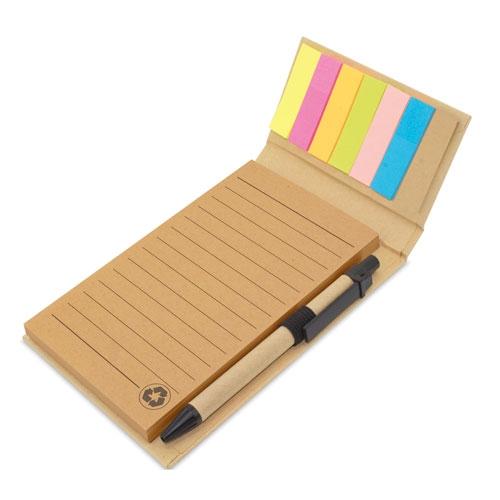 LIBRETA MARCADOR CON BOLIGRAFO DE SOBREMESA "ECOLIFE"